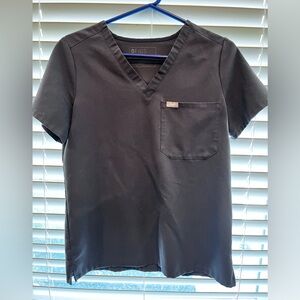 Figs Catarina Charcoal Scrub Top